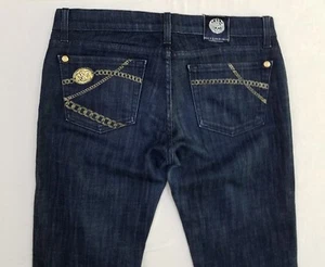 Pantalones de mezclilla para mujer Rock & Republic 28 34L Bootcut elásticos lavado oscuro bigote desvanecido - Imagen 1 de 10