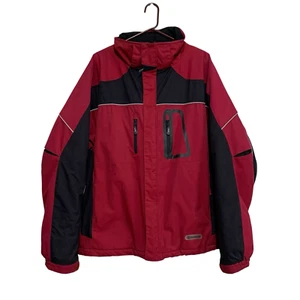 SUNICE Herren Thermo Kapuze Winter Ski Jacke Mantel Gr. XXL Rot Schwarz Zip Snap - Bild 1 von 11
