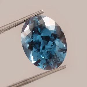 Natural Grade Blue Green Brazilian Tourmaline Oval Cut Loose Gemstone 9.75 Ct - Picture 1 of 4