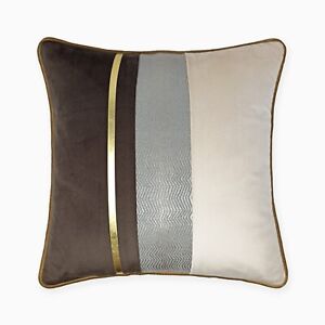 Foundation Striped Trim Throw Pillow Accent Cushion | Multiple size and Colors
