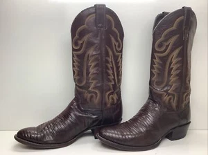BOTAS VAQUERAS JUSTIN PIEL DE LAGARTO MARRÓN HOMBRE TALLA 9.5 D - Imagen 1 de 10