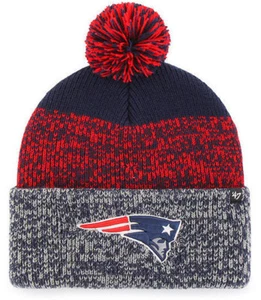 NEW ENGLAND PATRIOTS NFL STATIC WINTER '47 STRICKBÜNDCHEN BOMMEL BEANIE MÜTZE NEU MIT ETIKETT! - Bild 1 von 3