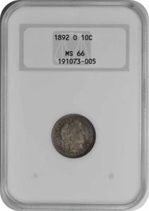 1892-O Barber Silver Dime MS66 NGC - Picture 1 of 4