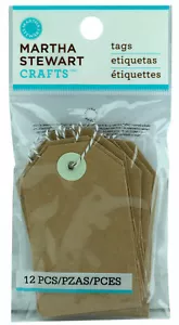 Martha Stewart Etichette Kraft Artigianali con Corde Attaccate - Foto 1 di 2