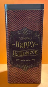 Ashland 2023 Happy Halloween récipient en étain sorcières tanière 7,75 x 3,5 x 3,5 noir orang - Photo 1/4