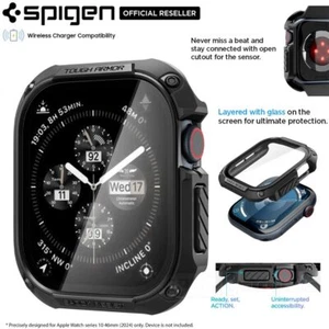 For Apple Watch Series 10 46mm Screen Protector Case SPIGEN Tough Armor Cover - Picture 1 of 22
