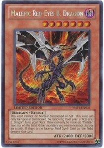Yugioh - Malefic Red Eyes B Dragon Limited Secret Rare - Free Holographic Card