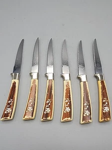 Cuchillos para carne cubiertos Sheffield de por vida de colección. Inglaterra  - Imagen 1 de 4