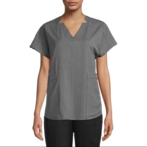 ClimateRight by Cuddl Duds Womens Size XS Woven Twill V-Neck Scrub Top BRAND NEW - Picture 1 of 3