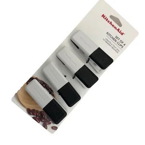 New KitchenAid Set of 4 Kitchen Bag Clips Chip Clips White - Picture 1 of 1