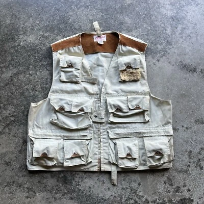 Chaleco de pesca táctico de algodón Danielson vintage años 60 70 para hombre talla XL tostado Foto 1 de 4