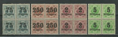 Antigua Alemania - Württemberg 1923 ☀ sellos de servicio - bloques MNG Foto 1 de 2