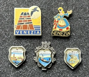 Vintage Stadt Venedig, Italien Tourist Reise Souvenir Sammler Pins (5) Venezia - Bild 1 von 4
