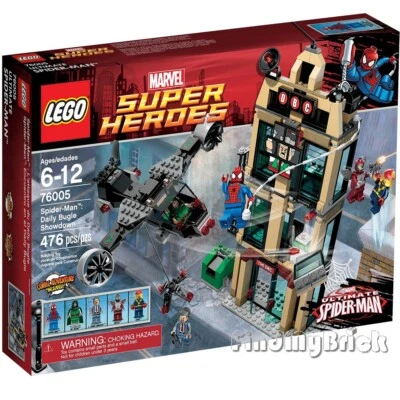 Lego Spider-Man Daily Bugle Town Building & Dr. Doom Jet Nova Beetle 76005 NEW - Image 1 of 4