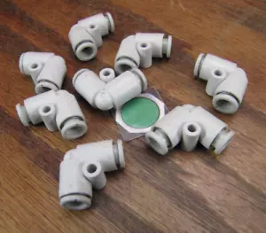 SMC 6mm (8) Push-in 90° elbow Connector quick connect Fittings lot - Picture 1 of 4