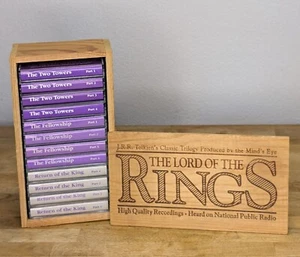 Lord of the Rings Trilogy AudioBook Cassette 12 Tapes Wood Box Set Tolkien - Picture 1 of 4