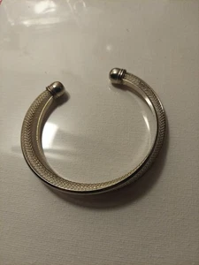 Vintage Sterling Silber 925 7 1/4" Manschette 2 Ton Armband - Bild 1 von 7