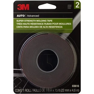 3M Super Strength Automotive Molding Tape (036): 7/8 in. x 15 ft. (Black) - Picture 1 of 6