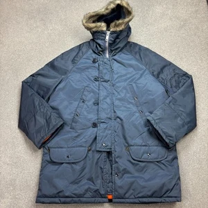 N 3B Jacket Adult Medium Blue Army Extreme Cold Parka Snorkel Outdoors Hood Men* - Picture 1 of 10
