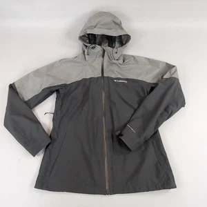 Columbia Omni Tech Jacket Mens Medium Black Windbreaker Vented Lightweigh Hooded - Picture 1 of 12