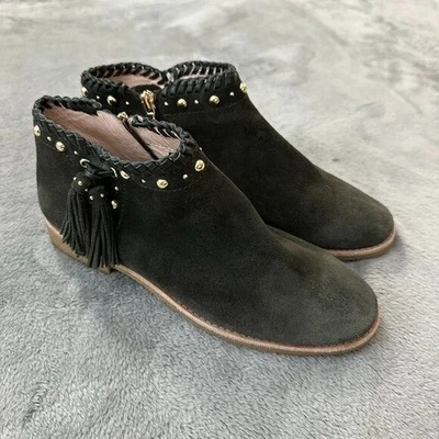 Botines Kate Spade Bowie Botas Verde Oscuro Gamuza Dorado Para Mujer 9 Foto 1 de 4