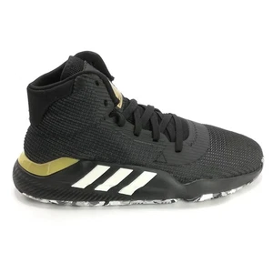 Adidas Shoes Mens Sneaker Basketball Pro Bounce 2019 Black White Gold 9 New - Picture 1 of 11