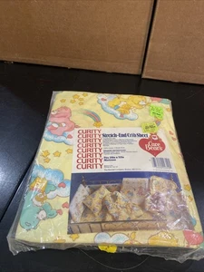 Vintage 1983 American Greetings Corp gelb Care Bear Stretch Babybettlaken - Bild 1 von 1