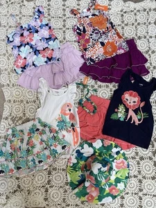GYMBOREE Girls Skort & Tank Sets Lot Of 4 + Sun Hat Size 7 Some NWT - Picture 1 of 8