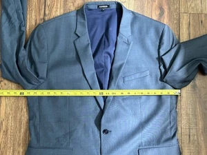 Blazer Abrigo Deportivo Hombre Express Elastizado + Extra Calce Ajustado Azul Talla 48L Azul - Imagen 1 de 10