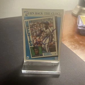 Tarjeta Doc Gooden Auto On 1989 Topps Turn Back The Clock NY Mets - Imagen 1 de 1