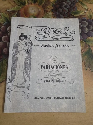 Partituras raras Dionisio Aguado Variaciones Brillantes para guitarra clásica Foto 1 de 4