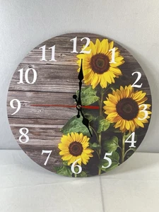 Round Wall Clock, Silent Non Ticking Clock 10 Inch - Bild 1 von 3