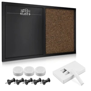 Kombitafel Kreidetafel magnetisch Kork Pinnwand Memoboard 60x40cm Tafel - Bild 1 von 6