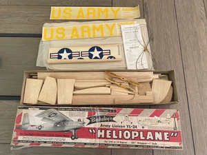 Vintage 1950s BERKELEY'S HELIOPLANE Army Liaison YL-24 RC Airplane Kit - Picture 1 of 22
