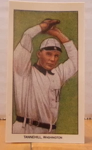 TARJETA DE BÉISBOL DE COLECCIÓN TOBACCO REIMPRESIÓN 1988 OLD MILL JESSE TANNEHILL WASHINGTON - Imagen 1 de 2