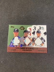 2002 Topps 5 Card Stud Three Of Kind Burnett Dempster Beckett Game Worn Relic - Picture 1 of 2
