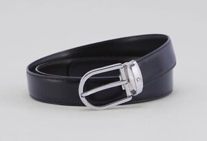 Montblanc 38157 Men's Natural Cowhide Leather Reversible Belt -BlackBrown