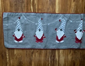 Christmas Elves Table Runner 16 X 70 Appliqué Wool Cottage Core Farmhouse NWOT - Picture 1 of 11