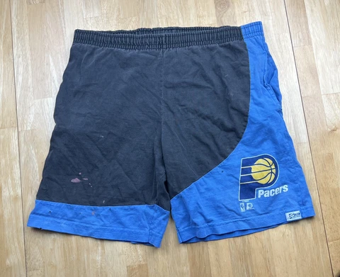 VINTAGE Salem Sportswear Indiana Pacers Shorts Mens M Blue Black  1990s Cover