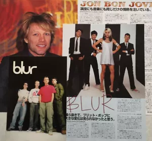 blur Damon Albarn Post Card Jon Bon Jovi 2000 CLIPPING JAPAN MAGAZINE IR 11N 6P - Picture 1 of 7