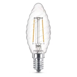 Philips LED Filament Candle Twisted Clear 2W=25W SES/E14, Warm White 2700K (n... - Picture 1 of 3