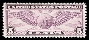Scott C16 1931 5c Violet Globe Airmail Rotary Issue Mint F-VF OG NH Cat $8.50 - Picture 1 of 1