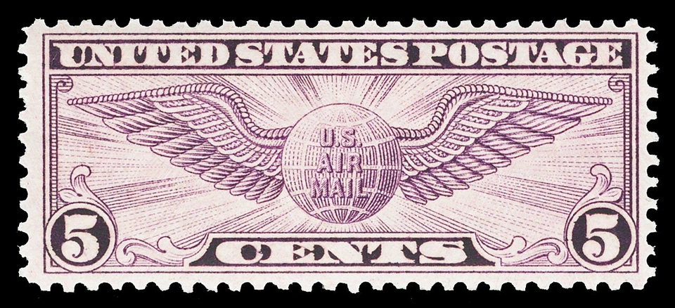 Scott C16 1931 5c Violet Globe Airmail Rotary Issue Mint F-VF OG NH Cat $8.50 - Image 1 of 1
