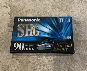  Panasonic SHG TC-30 Slp mode 90 Min Special Events VHS  - Picture 1 of 3