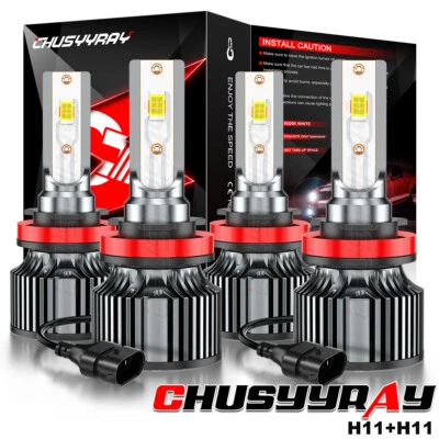 H11 H11 LED Headlight High Low Beam Bulbs For Ram C/V 2012-2015 - Image 1 of 4