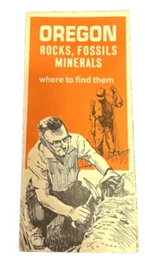 Vintage Oregon Rocks Fossils and Minerals Where to Find Them Brochure 50's 60's - Picture 1 of 2