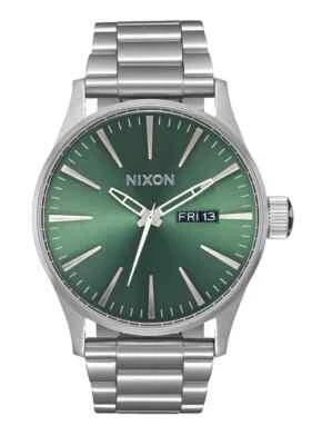 Nixon Sentry Stainless Steel Sage Sunray Dial 42mm Men's Watch A356-5072 - Image 1 of 4