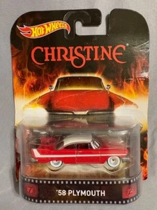 2014 Hot Wheels Retro Entertainment Christine '58 Plymouth Red New MOC - Picture 1 of 5