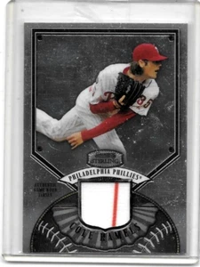 JERSEY USADA COLE HAMELS 2007 BOWMAN JUEGO A RAYAS ESTERLINAS - Imagen 1 de 1