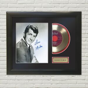 Dean Martin That's Amore Gold Framed 45 Record Display w/Reproduction Signature